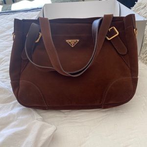 Prada Brown Suede Bag